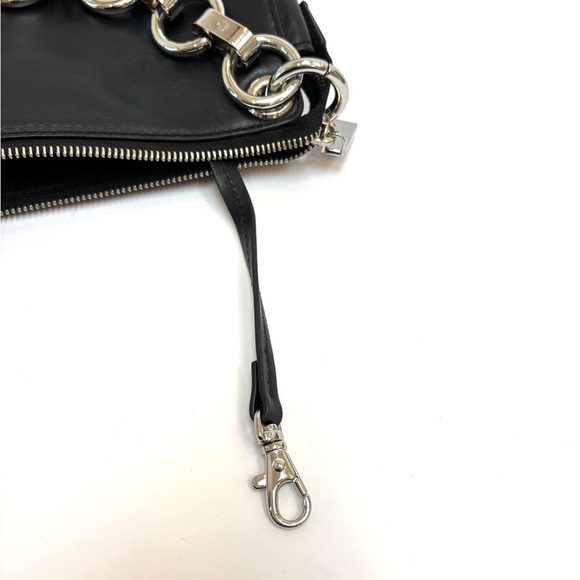 Michael Kors Gianna Convertible Medium Leather Messenger Crossbody Bag Black - Picture 11 of 16